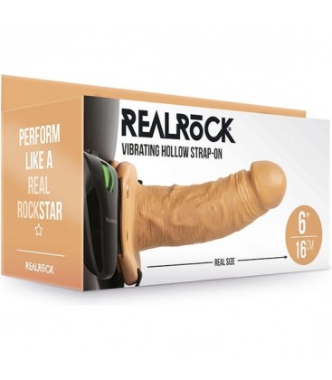 REALROCK VIBRADOR HUECO SIN BOLAS 6 155 CM