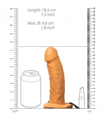 REALROCK VIBRADOR HUECO SIN BOLAS 6 155 CM