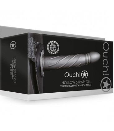 OUCH STRAP ON HUECO TRENZADO 8 20 CM METALIZADO