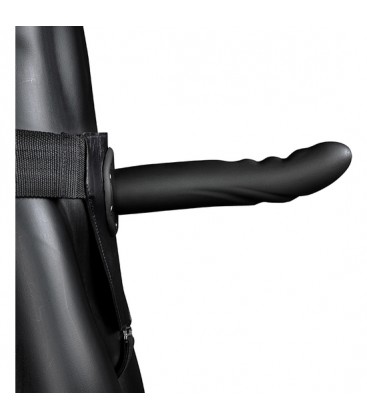 OUCH STRAP ON HUECO CURVO TEXTURIZADO 8 20 CM NEGRO