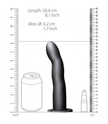 OUCH CORREA HUECA CURVADA 8 20 CM METALIZADO