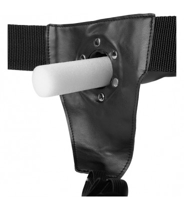 OUCH STRAP ON HUECO CON TESTiCULOS 8 21 CM BRILLA EN LA OSCURIDAD