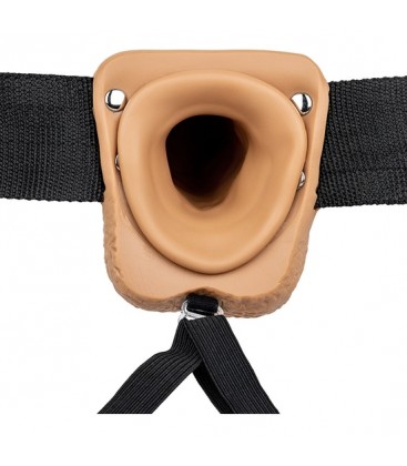 REALROCK CORREA HUECA CON TESTiCULOS 7 18 CM BRONCEADO