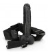 REALROCK STRAP ON HUECO VIBRATORIO CON TESTiCULOS 7 18 CM NEGRO