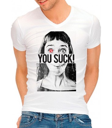 camiseta divertida you suck