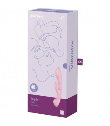 SATISFYER TRIPLE OH VIBRADOR MULTIFUNCIoN ROSA