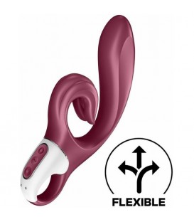 SATISFYER LOVE ME CONEJITO VIBRADOR FLEXIBLE - ROJO