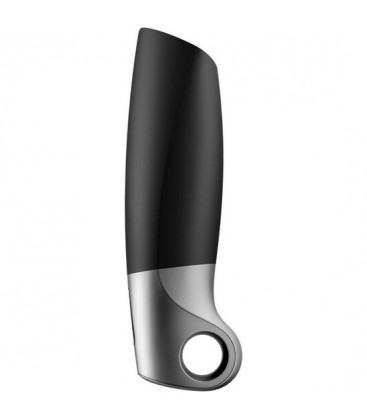 SATISFYER MASTURBADOR POWER CON VIBRACIoN NEGRO PLATA