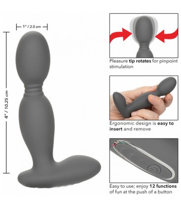 CALEXOTICS PLUG ANAL CON ROTACIoN GRIS