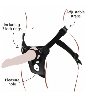 TOYJOY STRAP ON ARNeS AJUSTABLE NEGRO