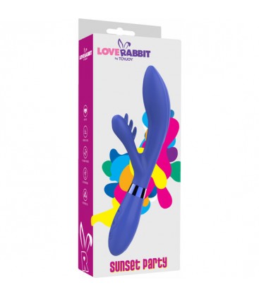 TOYJOY SUNSET PARTY VIBRATOR DOBLE ESTIMULACIoN AZUL