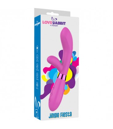 TOYJOY JINGLE FIESTA VIBRADOR DOBLE ESTIMULACIoN VIOLETA