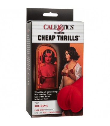 CALEXOTICS CHEAP THRILLS MASTURBADOR FORMA VAGINA ROJO