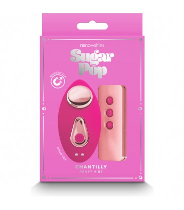 NSNOVELTIES SUGAR POP CHANTILLY VIBRADOR CON REMOTO ROSA