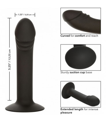 CALEXOTICS CURVED ANAL STUD PLUG ANAL NEGRO