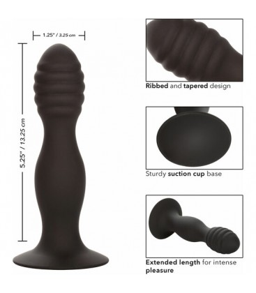 CALEXOTICS RIBBED ANAL STUD PLUG ANAL NEGRO