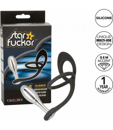 CALEXOTICS STAR FUCKER TEARDROP PLUG PLUG ANAL PLATEADO