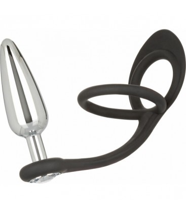 CALEXOTICS STAR FUCKER SLIM PLUG ANILLO CON PLUG PLATEADO
