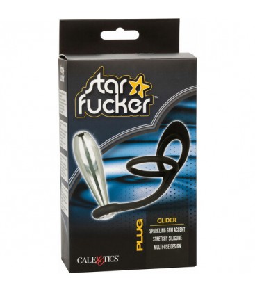 CALEXOTICS STAR FUCKER GLIDER PLUG ANILLO CON PLUG PLATEADO