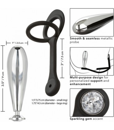 CALEXOTICS STAR FUCKER GLIDER PLUG ANILLO CON PLUG PLATEADO