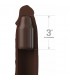 PIPEDREAM EXTENSION W STRAP 7 INCH EXTENSOR DE PENE MARRoN