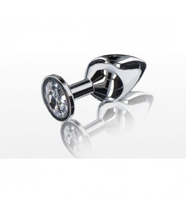 TOYJOY PLUG ANAL CON JOYA MEDIANO PLATEADO