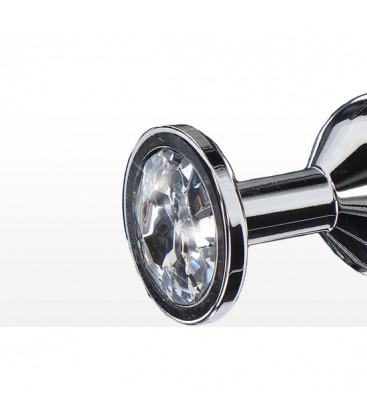 TOYJOY PLUG ANAL CON JOYA MEDIANO PLATEADO