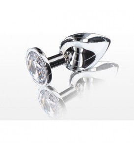 TOYJOY PLUG ANAL CON JOYA GRANDE PLATEADO