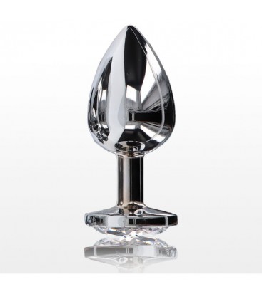 TOYJOY PLUG ANAL CON JOYA GRANDE PLATEADO