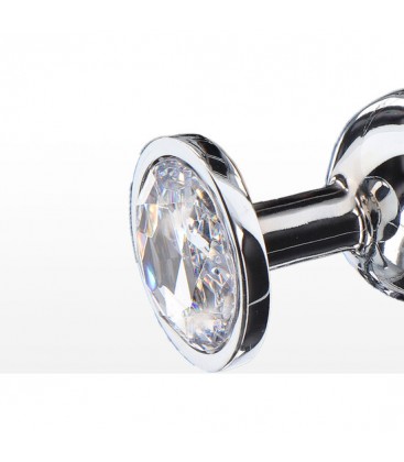 TOYJOY PLUG ANAL CON JOYA GRANDE PLATEADO