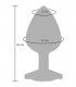 TOYJOY PLUG ANAL CON JOYA GRANDE PLATEADO