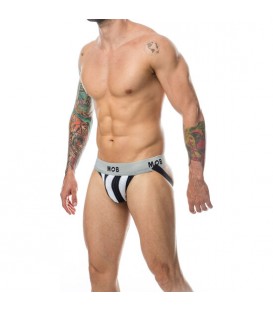 MOB STRIPE CLASSIC JOCK - TANGA BLANCO