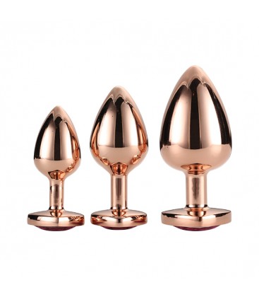 GLEAMING LOVE ROSE GOLD PLUG SET