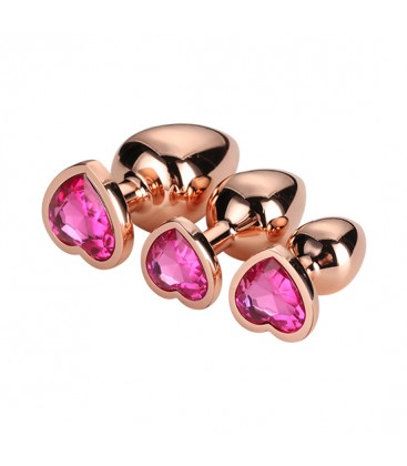 GLEAMING LOVE ROSE GOLD PLUG SET