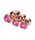 GLEAMING LOVE ROSE GOLD PLUG SET