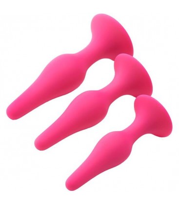 FLIRTS CURVED ANAL TRAINING KIT PINK