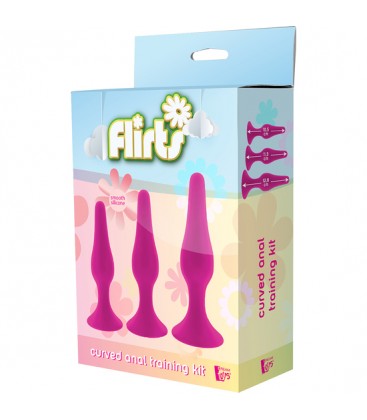 FLIRTS CURVED ANAL TRAINING KIT PINK