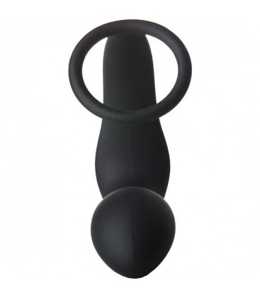 FANTASSTIC VIBRATING ANAL PLUG WITH COCKRING BLACK
