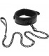 BLAZE COLLAR AND LEASH CROCO BLACK