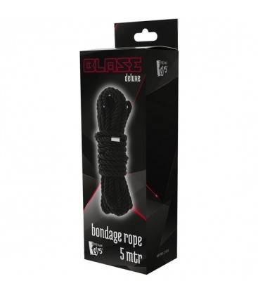 BLAZE DELUXE BONDAGE ROPE 5M BLACK