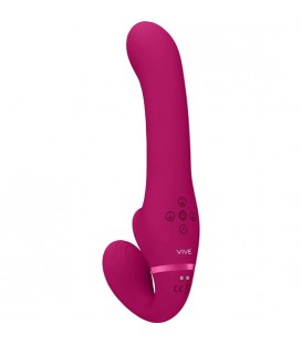 VIVE AI VIBRADOR DUAL VIBRATING AIR WAVE CON ESTIMULADOR ROSA