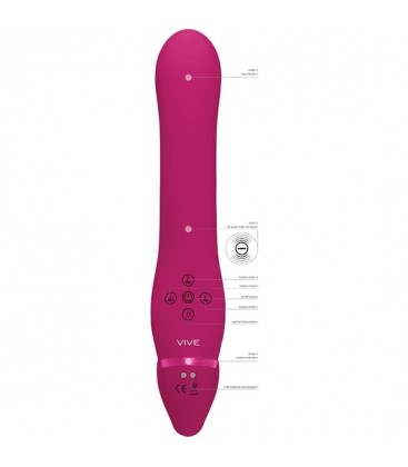 VIVE AI VIBRADOR DUAL VIBRATING AIR WAVE CON ESTIMULADOR ROSA