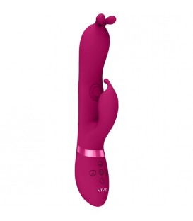 VIVE GADA VIBRADOR CONEJITO TRIPLE ESTIMULACIoN ROSA