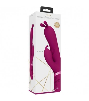 VIVE GADA VIBRADOR CONEJITO TRIPLE ESTIMULACIoN ROSA