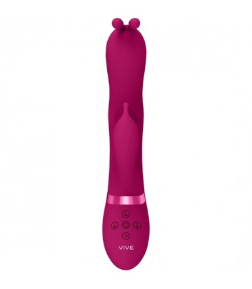 VIVE GADA VIBRADOR CONEJITO TRIPLE ESTIMULACIoN ROSA