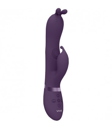 VIVE GADA VIBRADOR CONEJITO TRIPLE ESTIMULACIoN MORADO