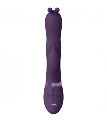 VIVE GADA VIBRADOR CONEJITO TRIPLE ESTIMULACIoN MORADO