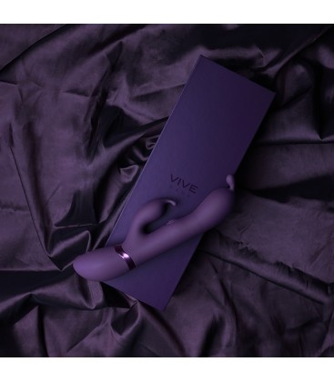 VIVE GADA VIBRADOR CONEJITO TRIPLE ESTIMULACIoN MORADO