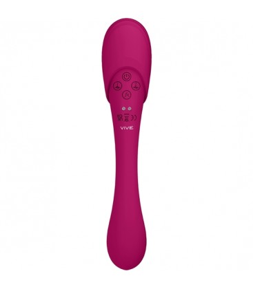 VIVE MIRAI VIBRADOR DOBLE FLEXIBLE PULSE WAVE AIR WAVE ROSA