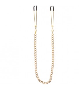 PINZAS CON CADENA DORADO